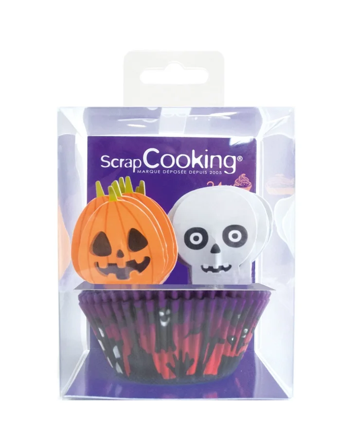 24 Muffinförmchen u. 24 Toppers Halloween