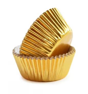 48 Stk. Cupcake Formen gold