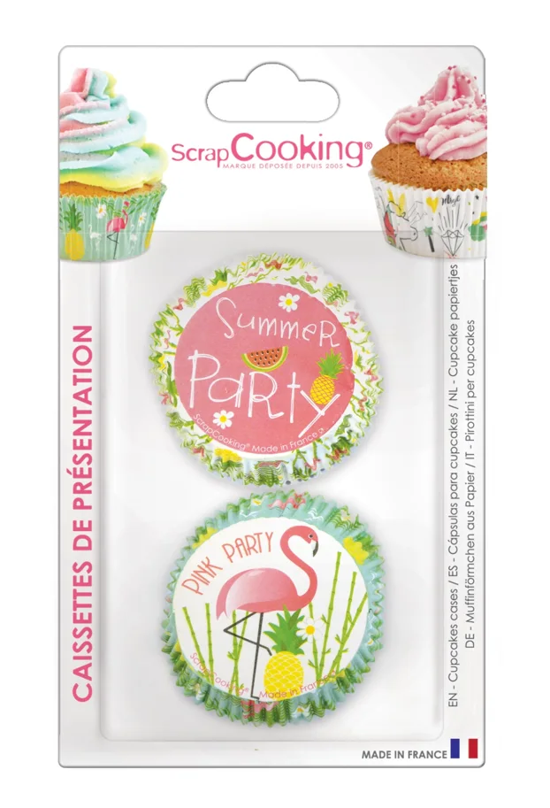 36 Stk. Cupcake Papierförmchen Sommer D5/8cm H3cm