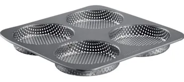 4er Burger Brötchen Backform Big, 28x28cm