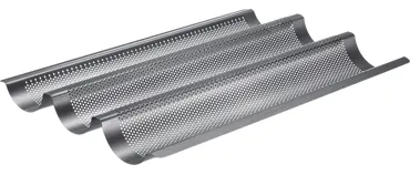 3er Baguette Backform Long, 38.5x28cm