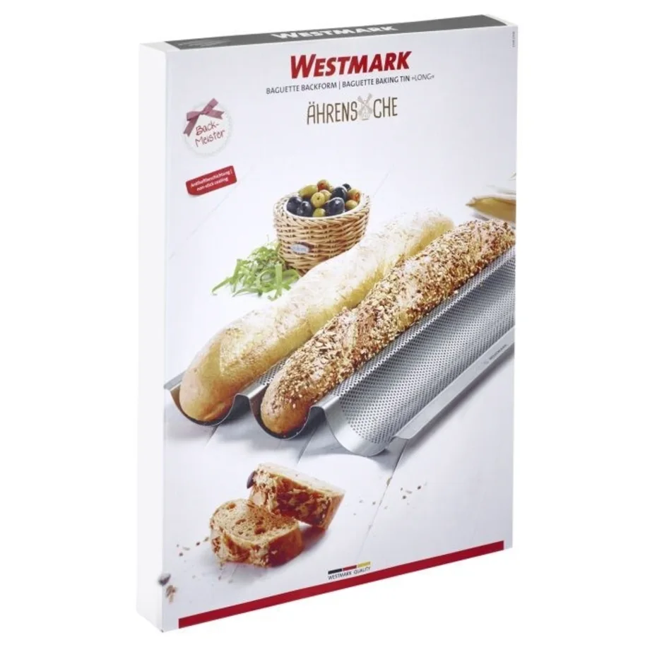 3er Baguette Backform Long, 38.5x28cm