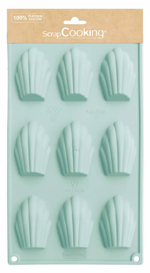 Silikonbackform für 9 Madeleines