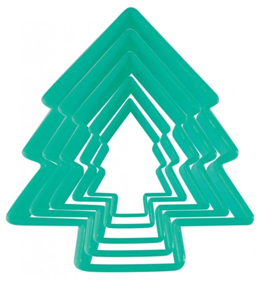 5 sortierte Ausstecher Weihnachtsbaum