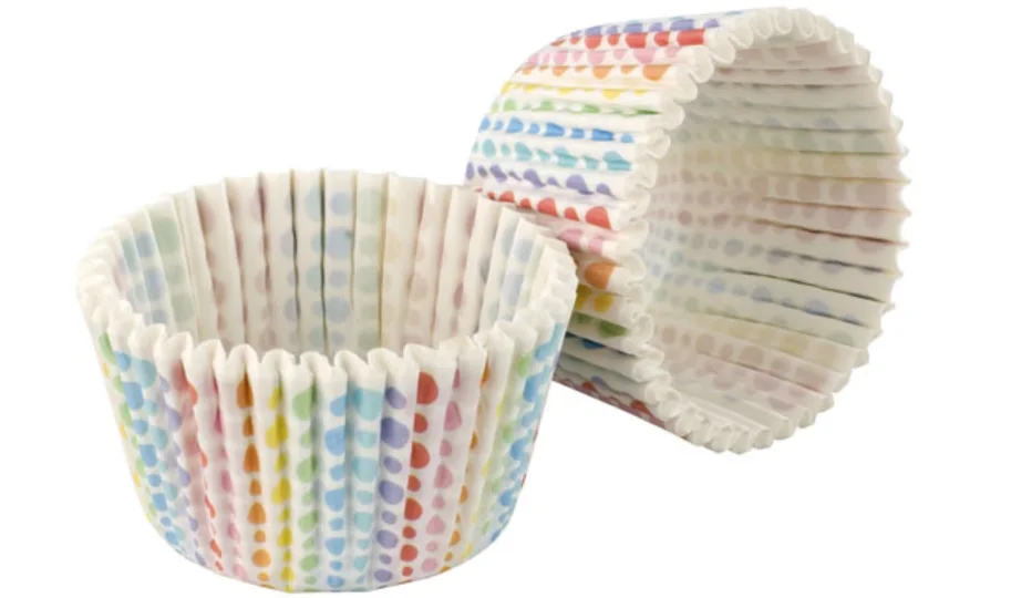 32 Stk. Cupcake Formen Rainbow weiss