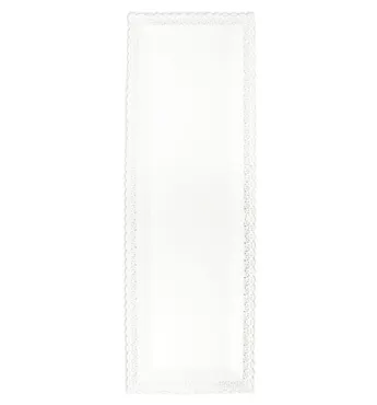 Kuchenplatte rechteckig weiss Kunststoff 40x13cm