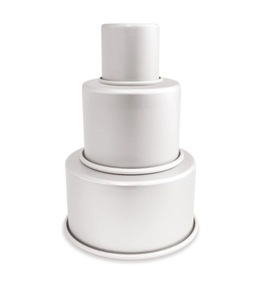 3er Set Backform Torte D10/12.5/18cm Aluminium