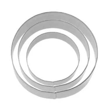 3 Stk. Terrassen-Ausstechformen Ring glatt, D4,5,6cm