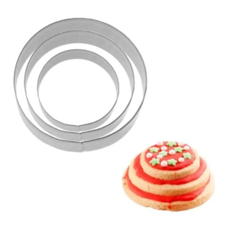 3 Stk. Terrassen-Ausstechformen Ring glatt, D4,5,6cm