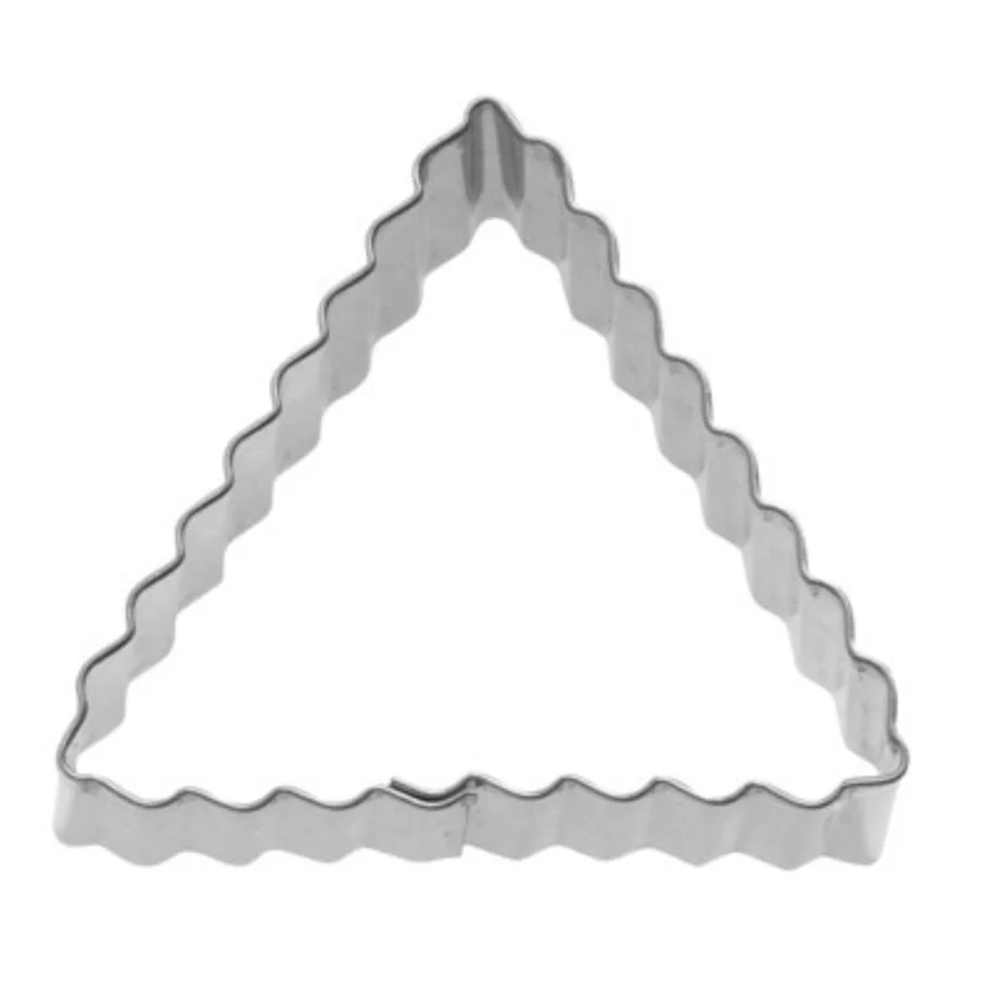3 Stk. Terrassen-Ausstechformen Dreieck gewellt, 4,5,6cm
