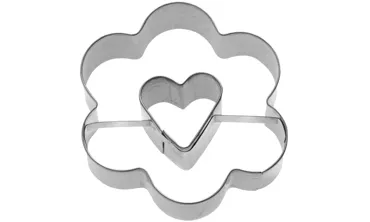 Ausstechform Rosette mit Herz 2D, 6.5cm