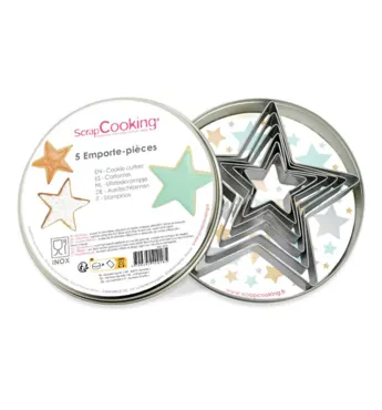 6-tlg. Set Ausstechformen Edelstahl Sterne