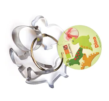 4-tlg. Set Ausstecher Dino