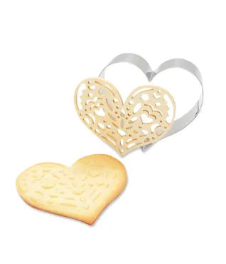 Ausstechform u. Holzpräger Herz