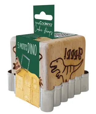 Cookie Stamp, Würfelstempel u. Ausstecher, Dino