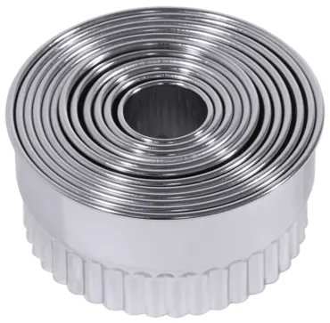 Ausstechersatz rund gewellt 12tlg 2.5-10.5cm Edelstahl
