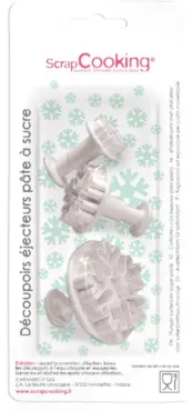 3er Set Ausstecher Schneeflocken