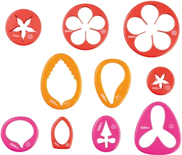 25-tlg. Set Fondant/Blütenpaste Ausstecher Blumen