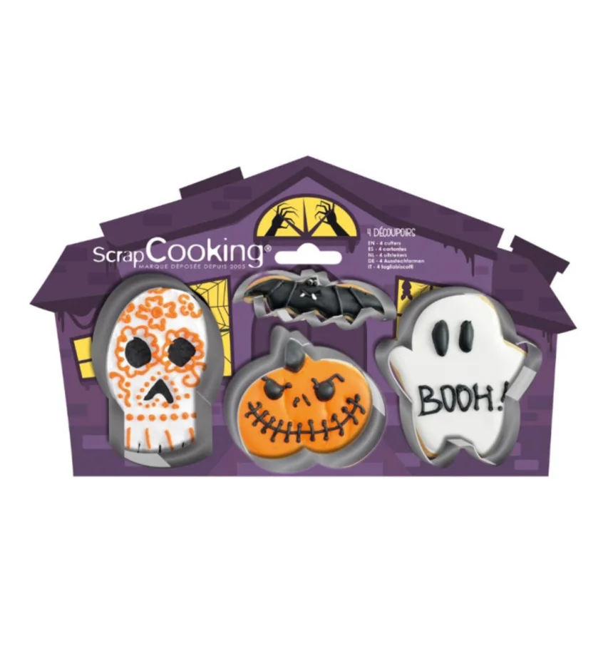 4-tlg. Set Ausstechform Halloween