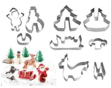 9-tlg. 3D Set Santa Claus is coming Ausstechformen