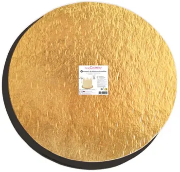 4er Set Tortenhalter gold/schwarz rund 30cm