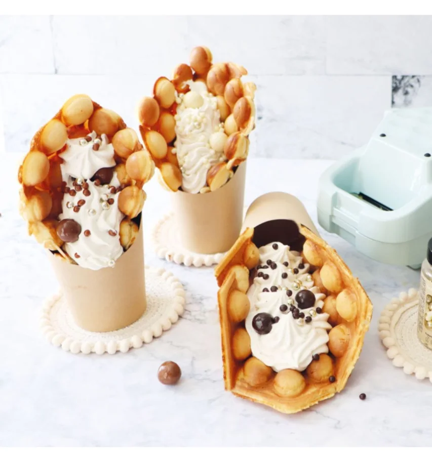 6er Set Bubble Waffle und Churro Becher