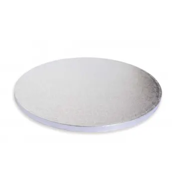 1er Set Untersetzer für Kuchen silber 1cm dick/30.4cm