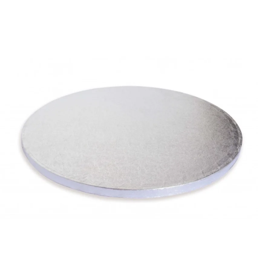 1er Set Untersetzer für Kuchen silber 1cm dick/30.4cm