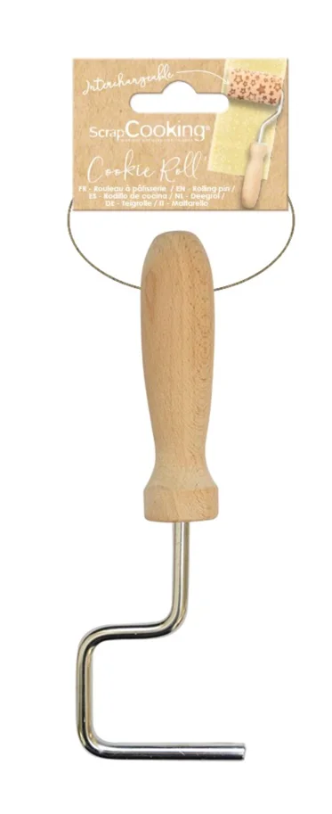Griff für Mini-Holzrolle mit Prägung