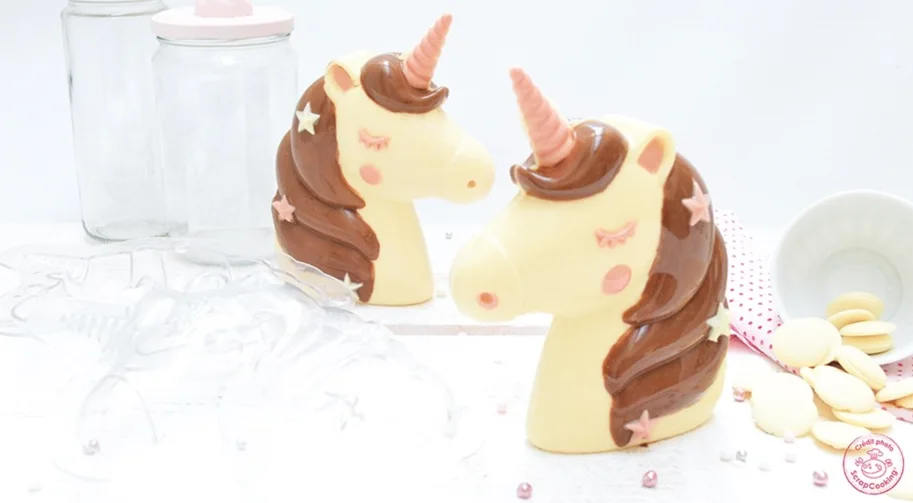 3D Schokoladenform Einhorn