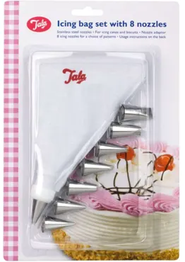 Spritzbeutel Set m. 8 Aufsätzen auf Karte