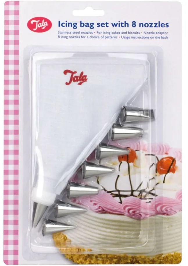 Spritzbeutel Set m. 8 Aufsätzen auf Karte