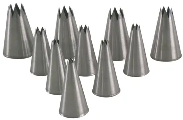 2er Set Spritztülle Stern D1.1cm Edelstahl