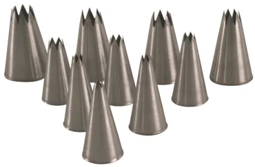 2er Set Spritztülle Stern D1.8cm Edelstahl