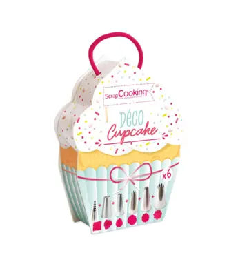 6er Set Spritztüllen Edelstahl für Cupcakes