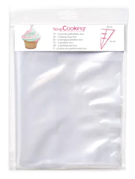 6 Stk. Einwegspritzbeutel mit zwei Kammern 30x25cm