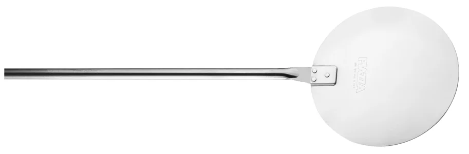 Pizzawender Edelstahl D22cm Länge total 172cm Griff rot