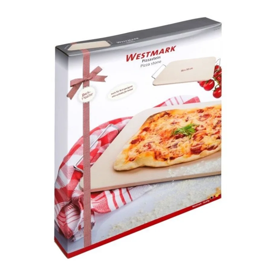 Pizzastein eckig, keramik, 38x33cm