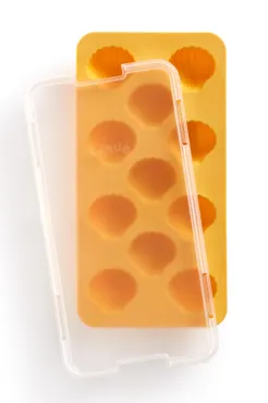 Eiswürfelbehälter Muschel 23x11.8x3.2cm Silikon gelb