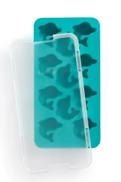 Eiswürfelbehälter Delfin 23x11.8x3.2cm Silikon türkis