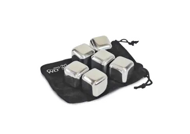 6er Set Eiswürfel, Edelstahl, 2.7x2.7x2.7cm