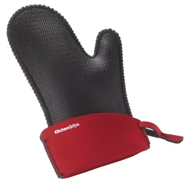 Küchenhandschuh schwarz gross rot 28cm