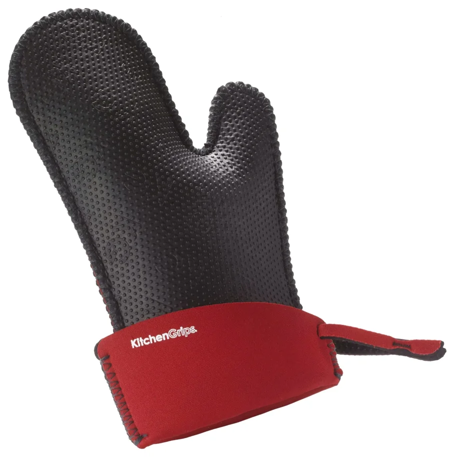 Küchenhandschuh schwarz klein rot 27cm