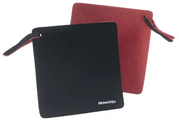 Topflappen rot 2 Stk. schwarz 18cm