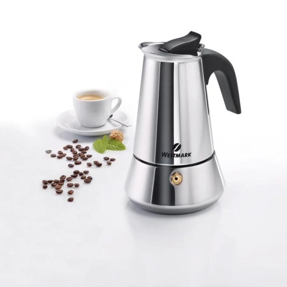 Espressokocher Brasilia Plus Edelstahl, 6 Tassen