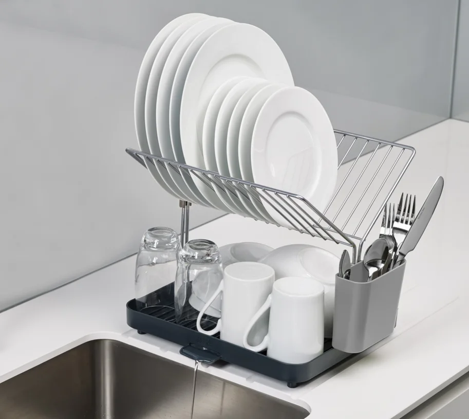 Y-Rack Geschirrabtropfständer m. Gitter, grau
