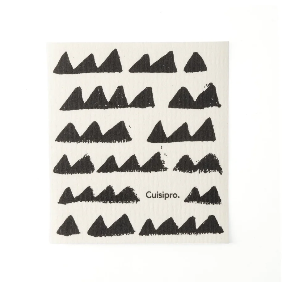 Allzweck Eco Tuch, SM, 20x17x 0.2cm schwarz Dreiecke