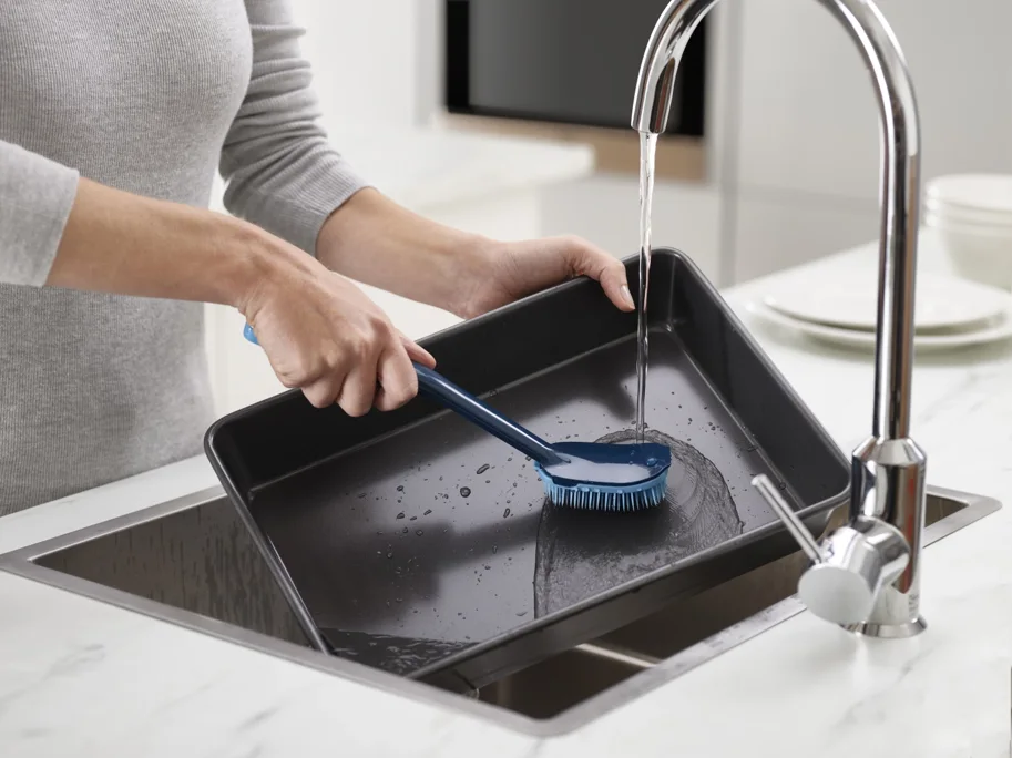 CleanTech Spülbürste mit Ersatzkopf Blau