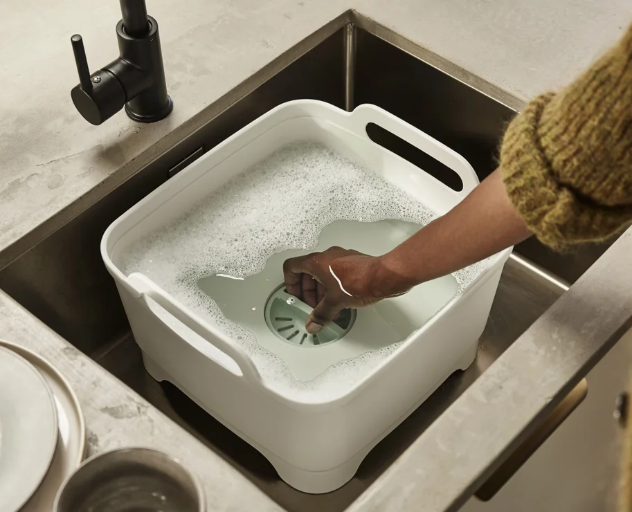 Wash Drain Spülschüssel Light Stone Sage 31.5x31x20cm