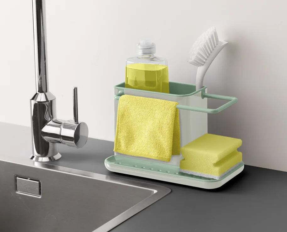 Caddy Spülenorganizer Light Stone Sage 19.5x13.5x11cm